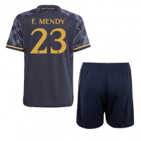 Real Madrid Ferland Mendy #23 Vieras Peliasu Lasten 2023-24 Lyhythihainen (+ Lyhyet housut)